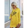 imagePRETTYGARDEN Womens Hooded Sweatshirt Fall Fashion Drawstring Lightweight Long Sleeve Pullover Hoodie DressYellow