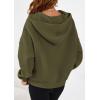 imagePRETTYGARDEN Womens Hoodies Cropped Fleece Sweatshirts 2025 Fall Fashion Quarter Zip Pullover Long Sleeve Tops Winter ClothesArmy Green