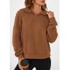 imagePRETTYGARDEN Womens Hoodies Cropped Fleece Sweatshirts 2025 Fall Fashion Quarter Zip Pullover Long Sleeve Tops Winter ClothesBrown