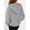 imagePRETTYGARDEN Womens Hoodies Cropped Fleece Sweatshirts 2025 Fall Fashion Quarter Zip Pullover Long Sleeve Tops Winter ClothesGrey