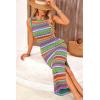 imagePRETTYGARDEN Womens Maxi Tank Spring Dress Sleeveless Crew Neck Striped Side Slit Casual Long Bodycon DressesGreen