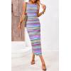 imagePRETTYGARDEN Womens Maxi Tank Spring Dress Sleeveless Crew Neck Striped Side Slit Casual Long Bodycon DressesLight Blue