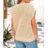 imagePRETTYGARDEN Womens Spring Tops 2025 Summer Shirts Crochet Cap Sleeve Sweater Pullover Cute Beach Vacation ClothesLight Khaki