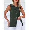 imagePRETTYGARDEN Womens Sweater Vest Cardigans 2025 Fall Lightweight Casual Sleeveless Button Down Knit Tank TopsArmy Green