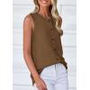 imagePRETTYGARDEN Womens Sweater Vest Cardigans 2025 Fall Lightweight Casual Sleeveless Button Down Knit Tank TopsCoffee