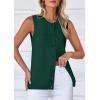 imagePRETTYGARDEN Womens Sweater Vest Cardigans 2025 Fall Lightweight Casual Sleeveless Button Down Knit Tank TopsDark Green