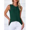 imagePRETTYGARDEN Womens Sweater Vest Cardigans 2025 Fall Lightweight Casual Sleeveless Button Down Knit Tank TopsDark Green