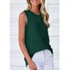 imagePRETTYGARDEN Womens Sweater Vest Cardigans 2025 Fall Lightweight Casual Sleeveless Button Down Knit Tank TopsDark Green