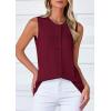 imagePRETTYGARDEN Womens Sweater Vest Cardigans 2025 Fall Lightweight Casual Sleeveless Button Down Knit Tank TopsDark Wine Red