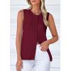 imagePRETTYGARDEN Womens Sweater Vest Cardigans 2025 Fall Lightweight Casual Sleeveless Button Down Knit Tank TopsDark Wine Red