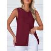 imagePRETTYGARDEN Womens Sweater Vest Cardigans 2025 Fall Lightweight Casual Sleeveless Button Down Knit Tank TopsDark Wine Red