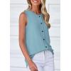 imagePRETTYGARDEN Womens Sweater Vest Cardigans 2025 Fall Lightweight Casual Sleeveless Button Down Knit Tank TopsLight Blue