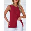 imagePRETTYGARDEN Womens Sweater Vest Cardigans 2025 Fall Lightweight Casual Sleeveless Button Down Knit Tank TopsWine Red