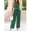 imagePRETTYGARDEN 2 Piece Sets for Women 2025 Summer Sleeveless Tank Ribbed Travel Beach Vacation Spring Lounge Wear OutfitsGreen