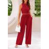 imagePRETTYGARDEN 2 Piece Sets for Women 2025 Summer Sleeveless Tank Ribbed Travel Beach Vacation Spring Lounge Wear OutfitsRed