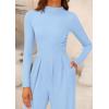 imagePRETTYGARDEN Jumpsuits For Women Dressy Fall Fashion Clothing 2025 Long Sleeve Mock Neck Date Night Rompers Business OutfitsLight Blue