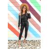 imagePRETTYGARDEN Jumpsuits for Women Dressy 2025 Fall Long Sleeve Off Shoulder Elastic Waist Rompers One Piece Travel OutfitsBlack Grey
