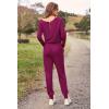 imagePRETTYGARDEN Jumpsuits for Women Dressy 2025 Fall Long Sleeve Off Shoulder Elastic Waist Rompers One Piece Travel OutfitsPurple