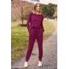 imagePRETTYGARDEN Jumpsuits for Women Dressy 2025 Fall Long Sleeve Off Shoulder Elastic Waist Rompers One Piece Travel OutfitsPurple