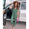 imagePRETTYGARDEN Jumpsuits for Women Dressy 2025 Summer Casual Short Sleeve Romper Spring Airport Beach Vacation Travel OutfitsFruit Green