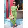 imagePRETTYGARDEN Jumpsuits for Women Dressy 2025 Summer Casual Short Sleeve Romper Spring Airport Beach Vacation Travel OutfitsLight Green