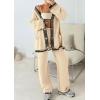 imagePRETTYGARDEN Lounge Sets for Women Fall 2025 Loungewear 2 Piece Outfits Cardigan Sweaters Track Suit Matching Winter ClothingBeige