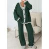 imagePRETTYGARDEN Lounge Sets for Women Fall 2025 Loungewear 2 Piece Outfits Cardigan Sweaters Track Suit Matching Winter ClothingDark Green