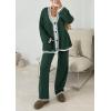 imagePRETTYGARDEN Lounge Sets for Women Fall 2025 Loungewear 2 Piece Outfits Cardigan Sweaters Track Suit Matching Winter ClothingDark Green