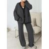 imagePRETTYGARDEN Lounge Sets for Women Fall 2025 Loungewear 2 Piece Outfits Cardigan Sweaters Track Suit Matching Winter ClothingDark Grey