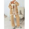 imagePRETTYGARDEN Lounge Sets for Women Fall 2025 Loungewear 2 Piece Outfits Cardigan Sweaters Track Suit Matching Winter ClothingKhaki