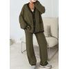 imagePRETTYGARDEN Lounge Sets for Women Fall 2025 Loungewear 2 Piece Outfits Cardigan Sweaters Track Suit Matching Winter ClothingKhaki Green