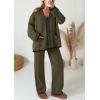 imagePRETTYGARDEN Lounge Sets for Women Fall 2025 Loungewear 2 Piece Outfits Cardigan Sweaters Track Suit Matching Winter ClothingKhaki Green