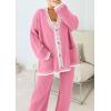 imagePRETTYGARDEN Lounge Sets for Women Fall 2025 Loungewear 2 Piece Outfits Cardigan Sweaters Track Suit Matching Winter ClothingPink
