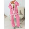 imagePRETTYGARDEN Lounge Sets for Women Fall 2025 Loungewear 2 Piece Outfits Cardigan Sweaters Track Suit Matching Winter ClothingPink