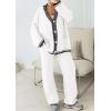 imagePRETTYGARDEN Lounge Sets for Women Fall 2025 Loungewear 2 Piece Outfits Cardigan Sweaters Track Suit Matching Winter ClothingWhite