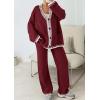 imagePRETTYGARDEN Lounge Sets for Women Fall 2025 Loungewear 2 Piece Outfits Cardigan Sweaters Track Suit Matching Winter ClothingWine Red