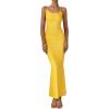 imagePRETTYGARDEN Maxi Dresses for Women 2025 Summer Halter Leopard Print Backless Sexy Bodycon Cocktail Beach Long DressZebra Yellow