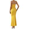 imagePRETTYGARDEN Maxi Dresses for Women 2025 Summer Halter Leopard Print Backless Sexy Bodycon Cocktail Beach Long DressZebra Yellow
