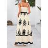 imagePRETTYGARDEN Summer Dress for Women 2025 Floral Sundress Spaghetti Strap Flowy Beach Vacation Boho Maxi DressesApricot Black Floral