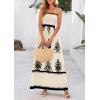 imagePRETTYGARDEN Summer Dress for Women 2025 Floral Sundress Spaghetti Strap Flowy Beach Vacation Boho Maxi DressesApricot Black Floral