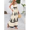 imagePRETTYGARDEN Summer Dress for Women 2025 Floral Sundress Spaghetti Strap Flowy Beach Vacation Boho Maxi DressesApricot Black Floral
