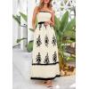 imagePRETTYGARDEN Summer Dress for Women 2025 Floral Sundress Spaghetti Strap Flowy Beach Vacation Boho Maxi DressesApricot Black Floral
