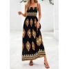 imagePRETTYGARDEN Summer Dress for Women 2025 Floral Sundress Spaghetti Strap Flowy Beach Vacation Boho Maxi DressesBlack Floral