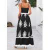 imagePRETTYGARDEN Summer Dress for Women 2025 Floral Sundress Spaghetti Strap Flowy Beach Vacation Boho Maxi DressesBlack White Floral