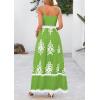 imagePRETTYGARDEN Summer Dress for Women 2025 Floral Sundress Spaghetti Strap Flowy Beach Vacation Boho Maxi DressesGreen Floral