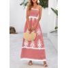imagePRETTYGARDEN Summer Dress for Women 2025 Floral Sundress Spaghetti Strap Flowy Beach Vacation Boho Maxi DressesPink White Floral