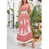 imagePRETTYGARDEN Summer Dress for Women 2025 Floral Sundress Spaghetti Strap Flowy Beach Vacation Boho Maxi DressesPink White Floral