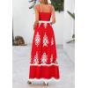 imagePRETTYGARDEN Summer Dress for Women 2025 Floral Sundress Spaghetti Strap Flowy Beach Vacation Boho Maxi DressesRed White Floral