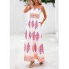 imagePRETTYGARDEN Summer Dress for Women 2025 Floral Sundress Spaghetti Strap Flowy Beach Vacation Boho Maxi DressesWhite Rose Red Floral