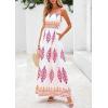 imagePRETTYGARDEN Summer Dress for Women 2025 Floral Sundress Spaghetti Strap Flowy Beach Vacation Boho Maxi DressesWhite Rose Red Floral
